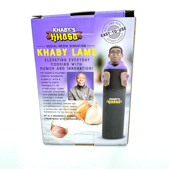Khaby’s Khasa Flexible Garlic Peeler Dishwasher Safe Khaby Lame New Nib - Picture 3 of 11